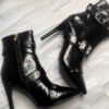 Ankle Boot Stiletto Buckle Casual Women Zip Side