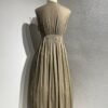 Brown Cotton Sleeveless Dress