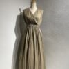 Brown Cotton Sleeveless Dress