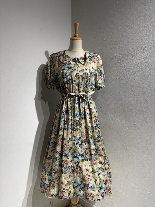 Vintage Floral Cotton Dress