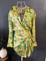 Elegant Flower Wrap Dress