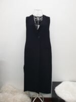 Long Sleeveless Black Vest