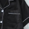 0161cb06-1185-4886-8270-71ce92b08f7f.jpg Women's Satin Button-Up Top with Elastic Waistband black colour