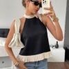 Ruffled Backless Halter Vacation Top