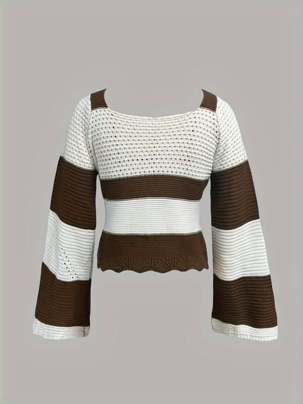 08d173f2-dc57-41dc-b561-1979c37387f0.jpg Women's Y2K Bell Sleeve Pullover Sweater – Coffee White
