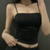 09fed9b46ee842f7991bdbb475780f72-goods.jpeg Black Solid Color Women's Sexy Camisole Top