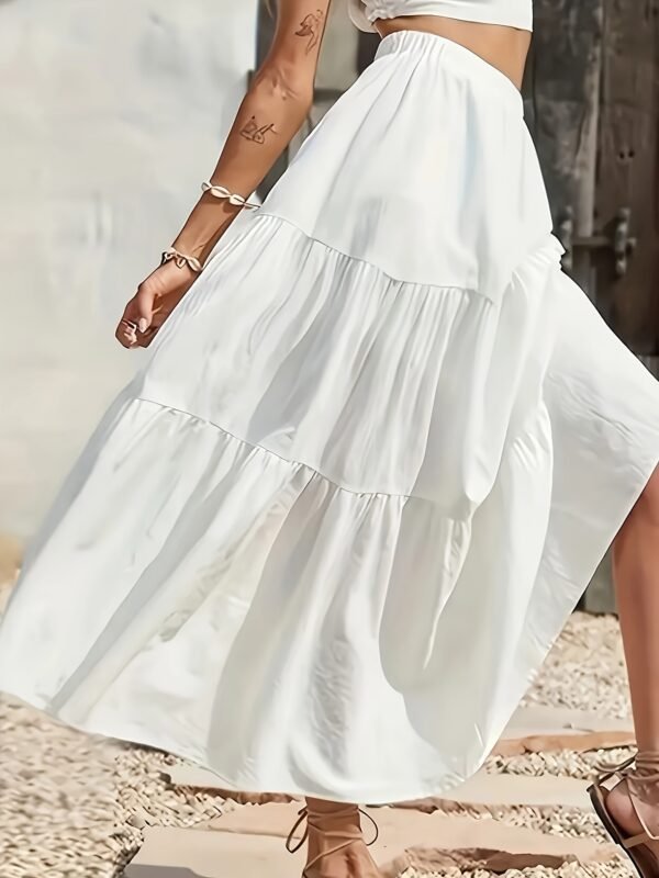 Women's Elegant Patchwork Mid-Length Skirt