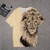 0dc50fb4-aeaa-415f-9fba-240d405bfb17.jpg Men's Fierce Lion Graphic Oversized Short Sleeve T-Shirt