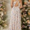 Women's Fashionable and Elegant Floral Slit Dress