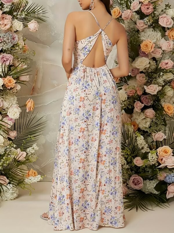 Women's Fashionable and Elegant Floral Slit Dress