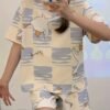 Cartoon Duck Print Pajama Set
