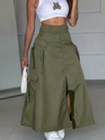 1088ec57-55e9-45cc-b3b5-9299827b17cc.jpg High-Waist Cargo Slit Maxi Skirt