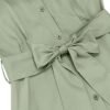 V-Neck Lantern Sleeve Belted Maxi Dress