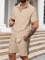 1886c851-ac91-40e1-869b-b61f754b8dd9.jpg OBM Men's Fashion Casual Sportswear Top & Bottom 2-Piece Set