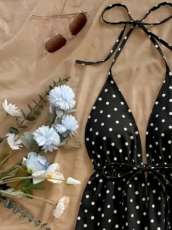 1a61fcb1-b33c-47b4-b535-4e4700339ed4.jpg Sexy Backless Halter Neck Polka Dot Summer Blouse