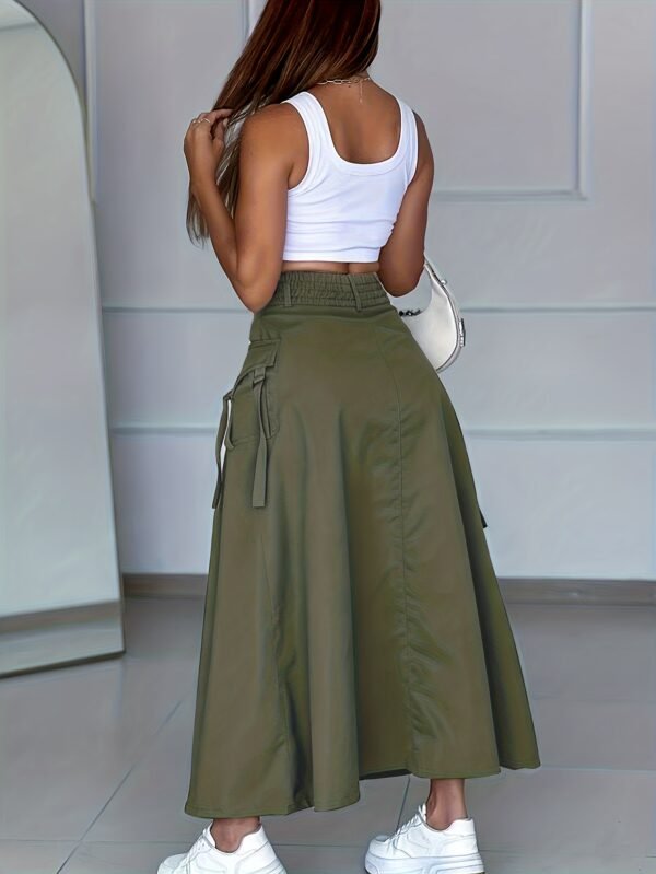 1ffee7c9-d289-4a56-a3e6-2e4a870bf218.jpg High-Waist Cargo Slit Maxi Skirt