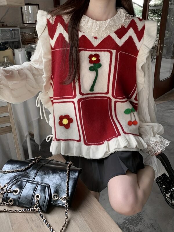 20ed24c8-47c0-468c-8483-bf67016d1139.jpg Women's Sweet 3D Flower Sleeveless Sweater Vest Cardigan