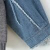 Women's Color-Block Denim Patchwork Pullover Cardigan