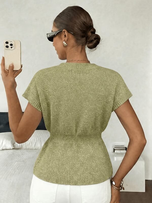 Sleeveless Metal Button Spring Vest Jacket