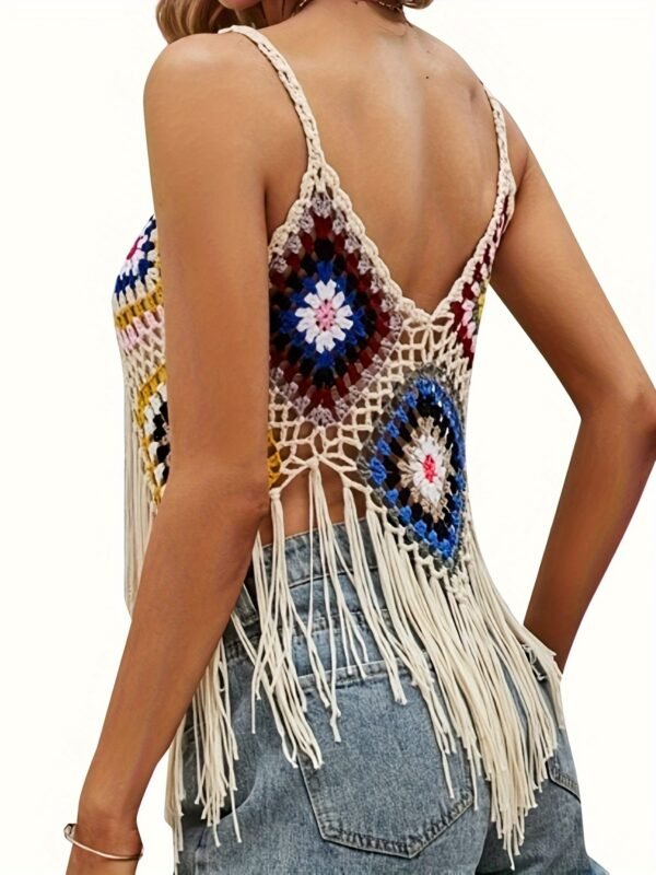 Bohemian Crochet Tassel Beach Cover-Up Dress