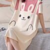 267408d3-302a-434e-8421-52fd71a1517b.jpg Women's Summer Cartoon Pink Rabbit Short Sleeve Nightgown