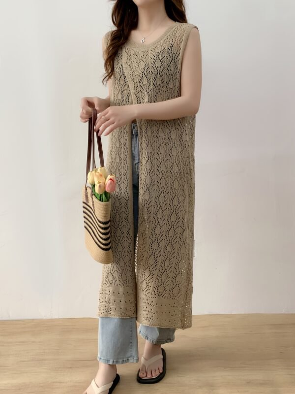 27ddf904-586d-47d8-bbda-85e010309095.jpg Women's Hollow Embroidery Hooded Cover-Up Vest Dress – Khaki