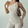 Women's Elegant Vacation Style Spring-Summer 2-Piece Set – Khaki