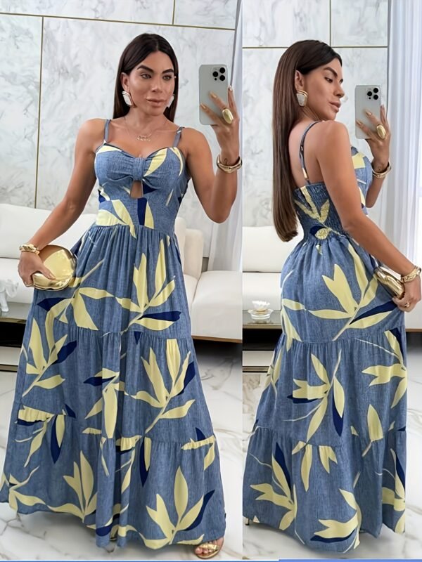 2ad92db2-fa01-4a5f-8c1e-8e13c566b3b3.jpg Sweetheart Neck Tropical Vacation Maxi Dress