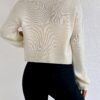 Women's Cute Bear Design Ribbed Cardigan