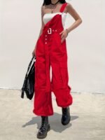 2f26f18a-52e2-4f1d-81d6-08eca7ed465d.jpg Women's Fashion Cargo Pants with Belt, Pockets & Suspender Details