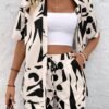 302adcd6-2321-42f5-961d-cfc418aa76b8.jpg Women's Holiday Printed Open Front Shirt & Shorts 2-Piece Set