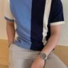 Men's Contrast Color Versatile Knit Sweater Top
