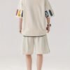 Men's Summer Ice Silk Fake Two-Piece T-Shirt & Pants Set