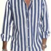 34b3e327-6ab5-4ef2-b317-4ba60dd920d5.jpg Men's Striped Summer Long Sleeve Button-Up Casual Collared Shirt