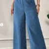 37326012-d544-4e90-b1ab-b53e111957d7.jpg Women's Everyday Comfortable Elastic Waist Wide-Leg Pants – Navy