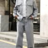 Men's Button-Up Casual Workwear Cardigan Jacket – Light Grey
