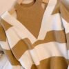 407396490b924e7cb06a3720367d6e7a-goods.jpeg Women's Off-Shoulder Halter Neck Striped Sweater