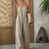 4a022bb0-d0cc-49b8-89ad-df8cfd30136b.jpg Women's Solid Color Casual Vacation Jumpsuit for Spring and Summer