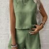 4d6ec647-83f3-4c49-9527-8ba66f296afa.jpg Women's Summer Textured Solid Color Vest & Shorts Set – Green