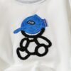 Men's Embroidered 2-in-1 Style Round Neck Sweatshirt