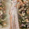 Women's Fashionable and Elegant Floral Slit Dress