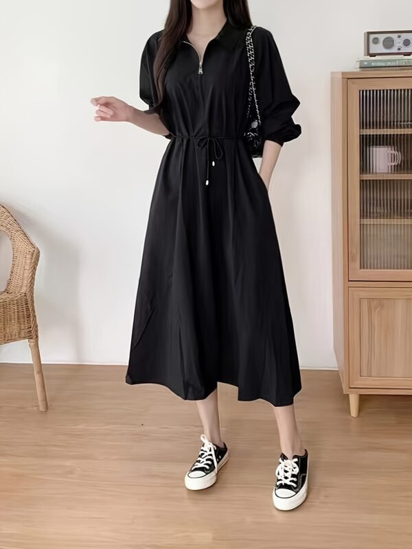 524fe9e8-7022-407a-aabb-1a97f7fb2e39.jpg Women's Lapel Tie Waist Elegant Dress