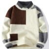 Moremi Fruit Men's Winter Thickened Lapel Contrast Sweater