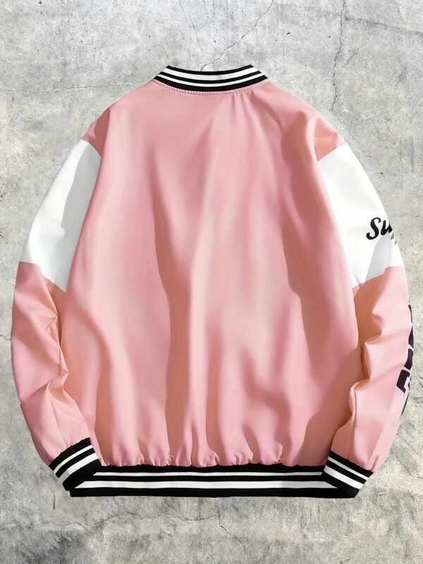 Men's Winter Christmas Letter Print Warm Sports Jacket
