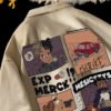 Men's Oversized Cartoon Print Hip Hop Polo Shirt