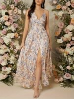65d287bd-bccb-4025-9582-b2938f43a6bb.jpg Women's Fashionable and Elegant Floral Slit Dress