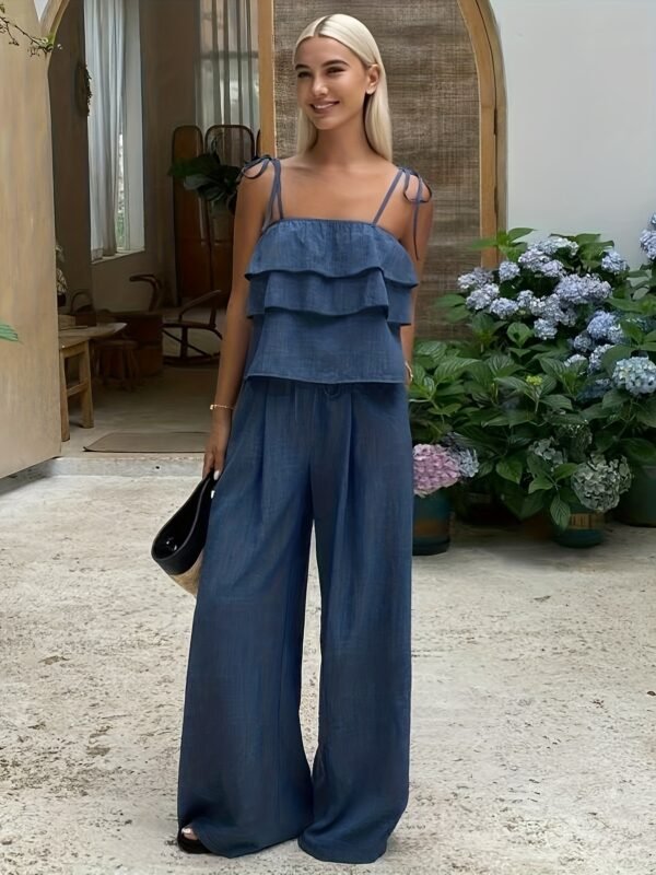 Women's Elegant Floral Print Sleeveless Cinched Waist Maxi Jumpsuit