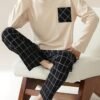 673039a9-b92b-42f1-bafe-ca88e5213949.jpg Men's Long Sleeve Round Neck Pullover with Pockets – Apricot