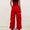 6b1736a8-6cf5-4452-b7db-5f743d545051.jpg Women's Fashion Cargo Pants with Belt, Pockets & Suspender Details