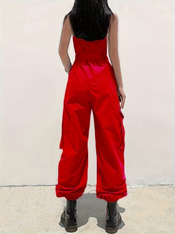 6b1736a8-6cf5-4452-b7db-5f743d545051.jpg Women's Fashion Cargo Pants with Belt, Pockets & Suspender Details